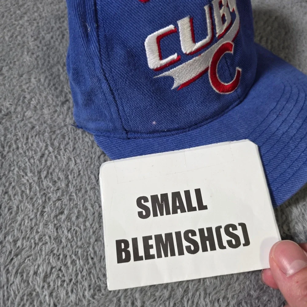 Logo 7 Mens OSFA Snapback Hat Blue Chicago Cubs MLB Vintage 90s Cap